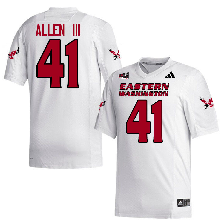 Eastern Washington Eagles #41 Kevin Allen III College Football Jerseys,Uniforms Stitched-White